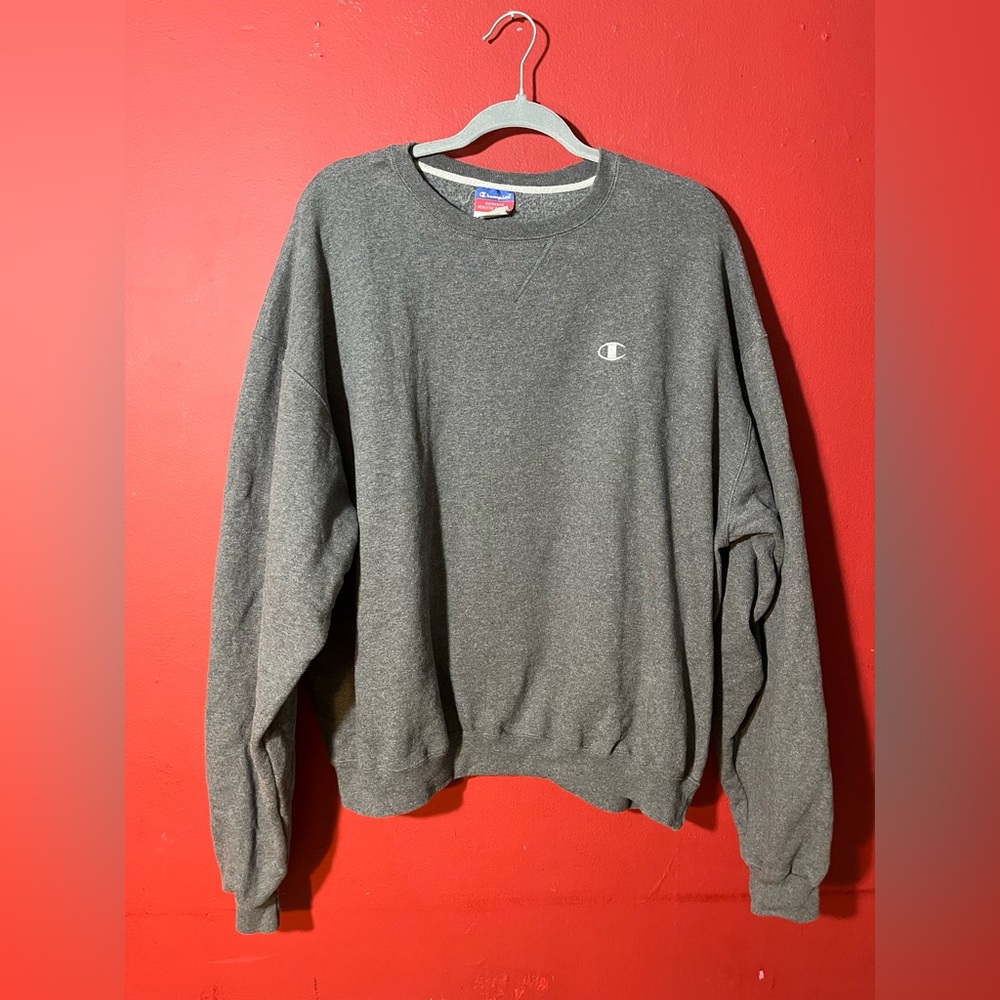 Champion Men's Dark Gray Crewneck Sweater